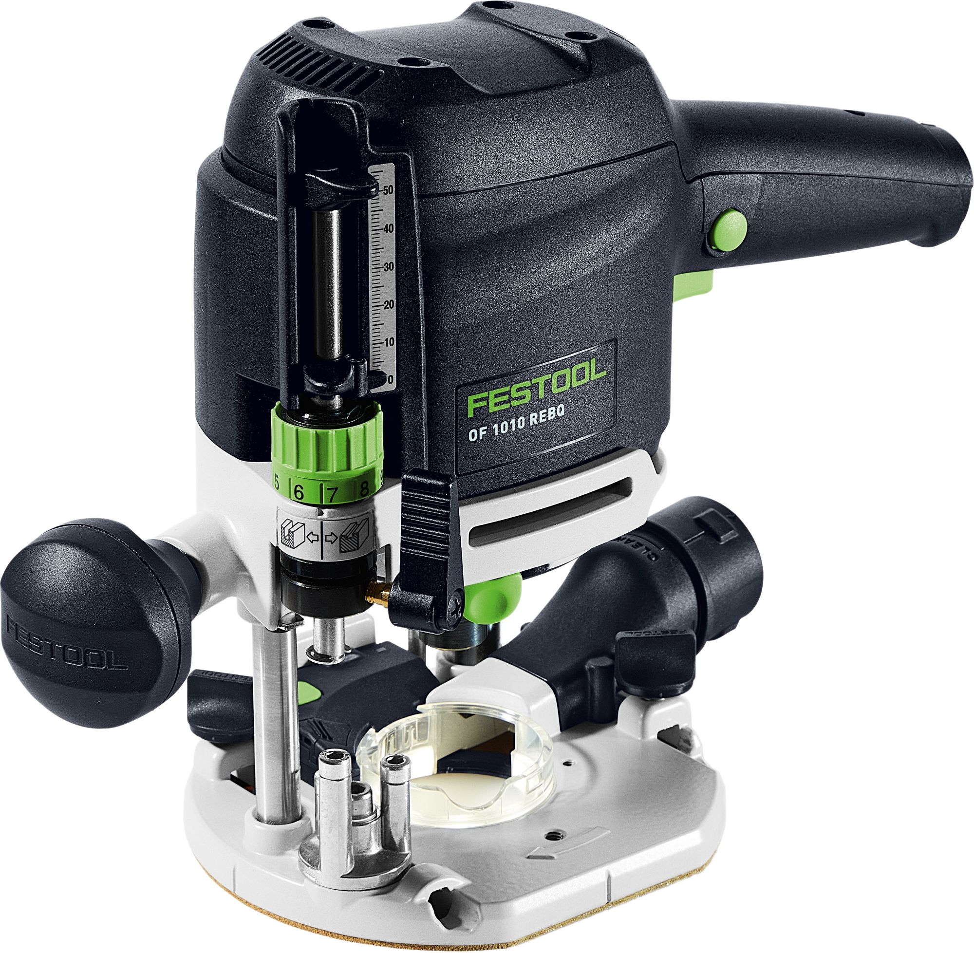 Festool OF 1010 REBQ-FS-Set + Box Oberfräse 1010 W 55 mm Hub ( 578053 ) + Fräser Set + Führungsschiene + Systainer