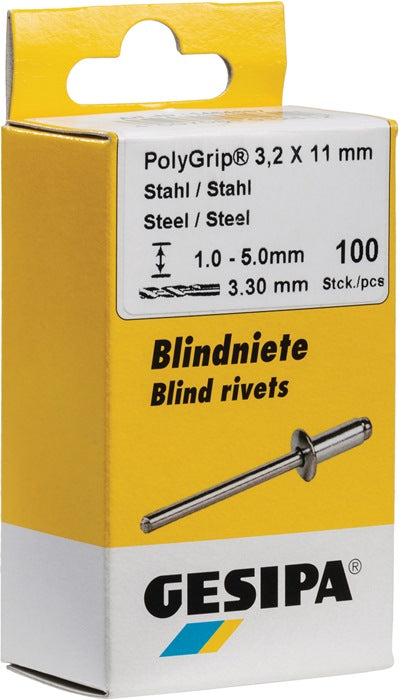 GESIPA blind rivet PolyGrip(R) rivet shank d x l 3.2 x 11 mm ( 4000813775 )